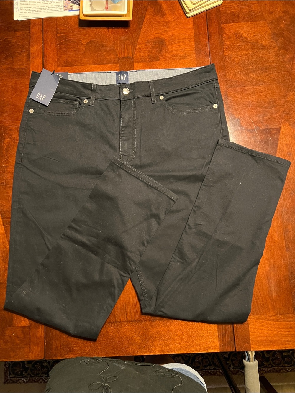 GAP Black Straight Leg Jeans - Classic Black Denim
